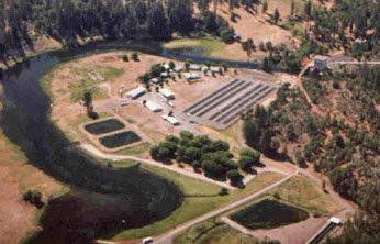 aerial photo of Crystal Lake fish hatchery