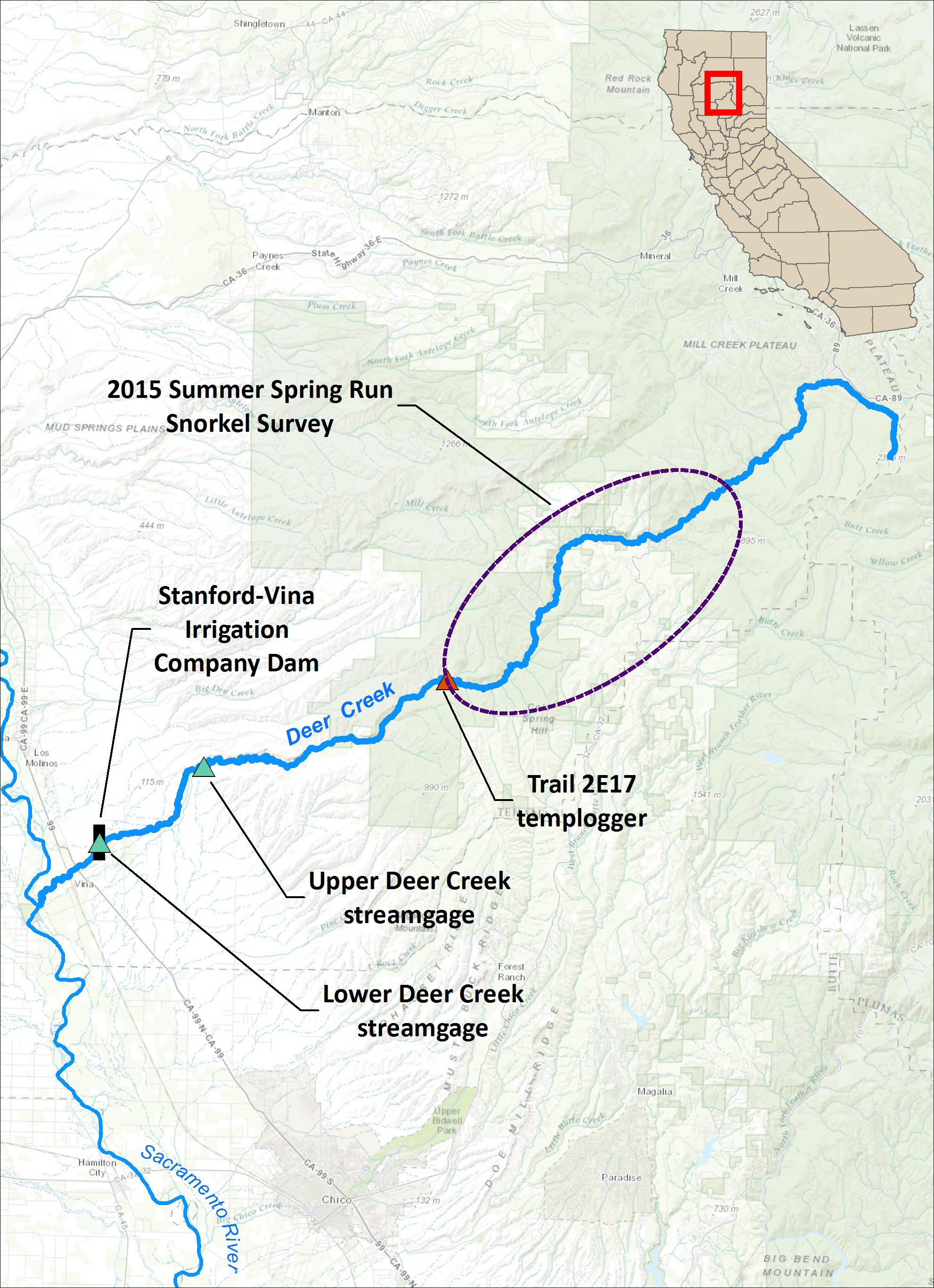 Drought Stressor Monitoring Case Study Deer Creek Central Valley