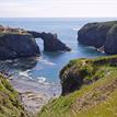 Inlet and rock arch at Russian Gulch SMCA