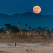 Full moon over Campus Point SMCA (No-Take)