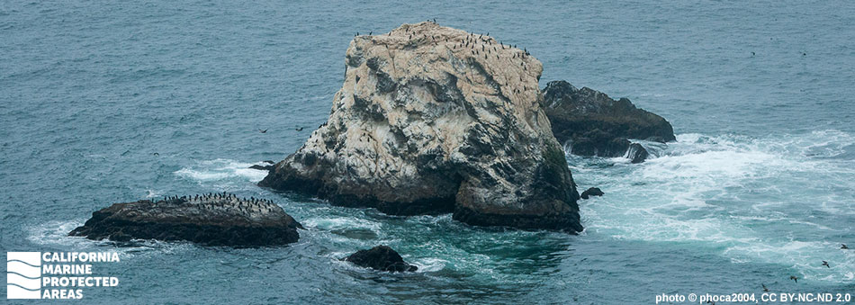 large rocks protruding from ocean