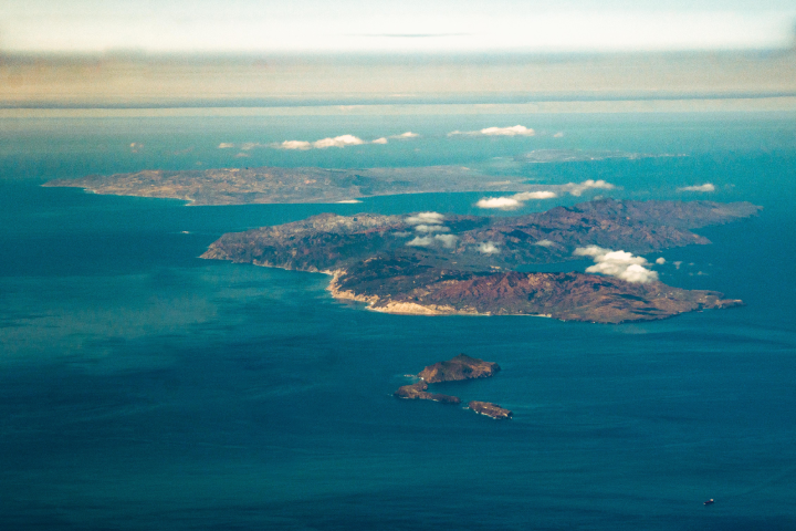 Aerial view of Skunk Point SMR and Santa Rosa Island