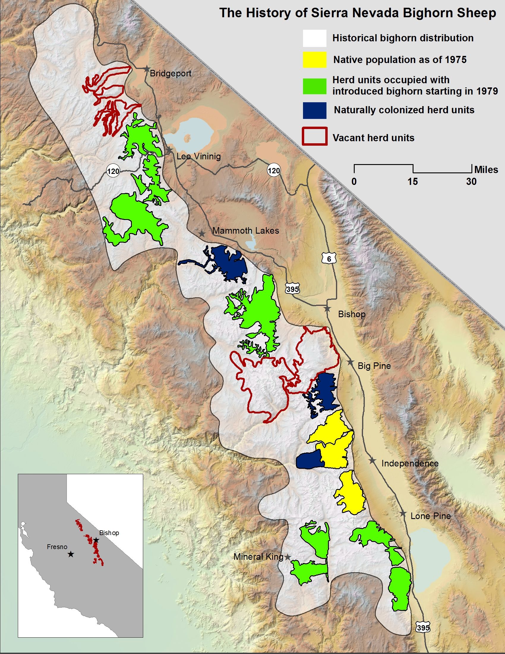 sierra madre desert on map