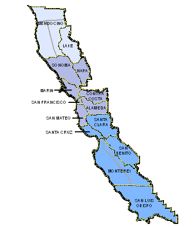 map of North Coast division