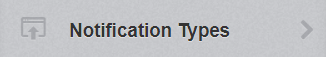 Notification Types button in the left panel navigation