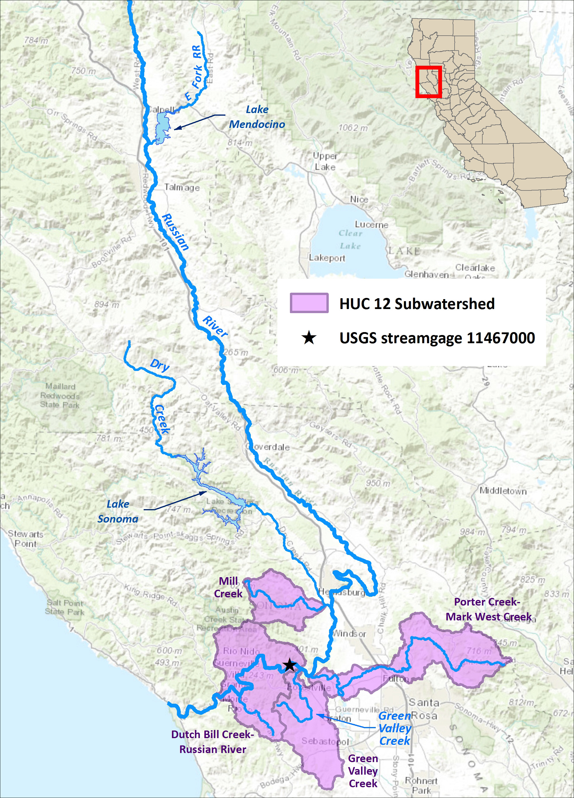 Drought Stressor Monitoring Case Study Russian River Watershed