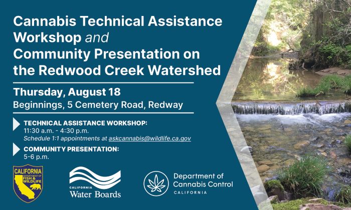 Graphic of Redwood Creek workshop details