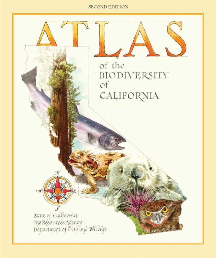 cover of CDFW's Atlas of the Biodiversity of California