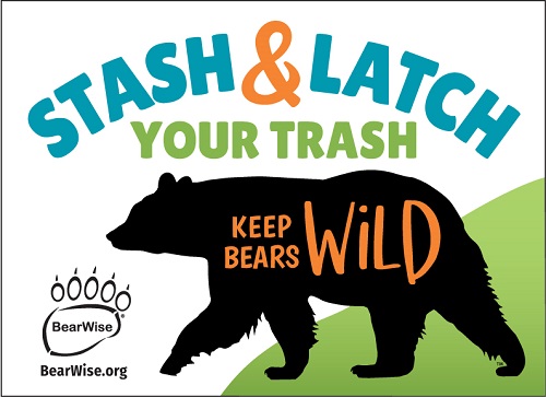 Stash & Latch Your Trash BearWise sticker