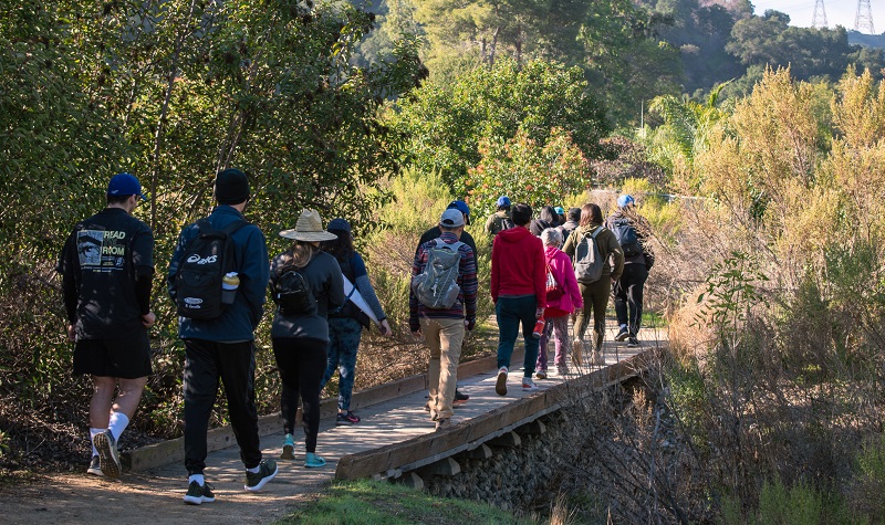 Hikers enjoy the Puente Hills Regional Park property in Los Angeles County.