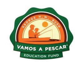 Vamos A Pescar logo featuring two anglers in a boat