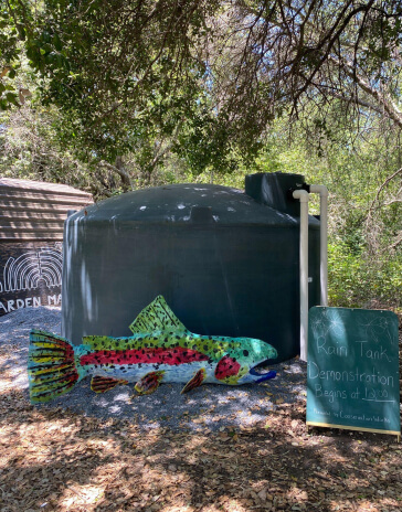 The rainwater harvesting system at Larkfield Community Garden in Larkfield-Wikiup, Sonoma County. Courtesy photo