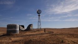 Old windmill with trough at Carrizo Plains Ecological Reserve