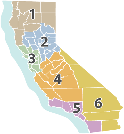 CDFW Regions map