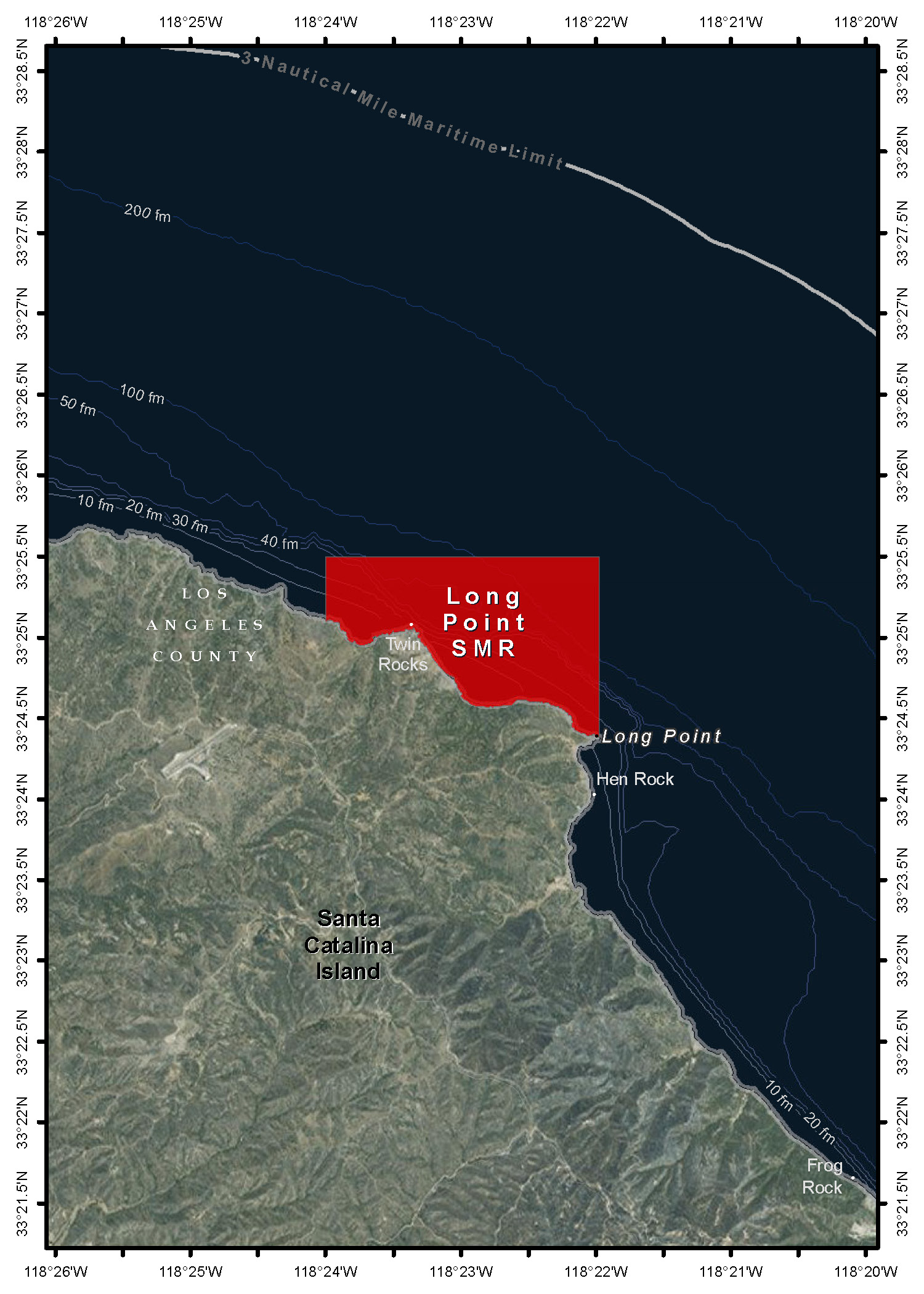 Map of Long Point State Marine Reserve - click to enlarge in new tab