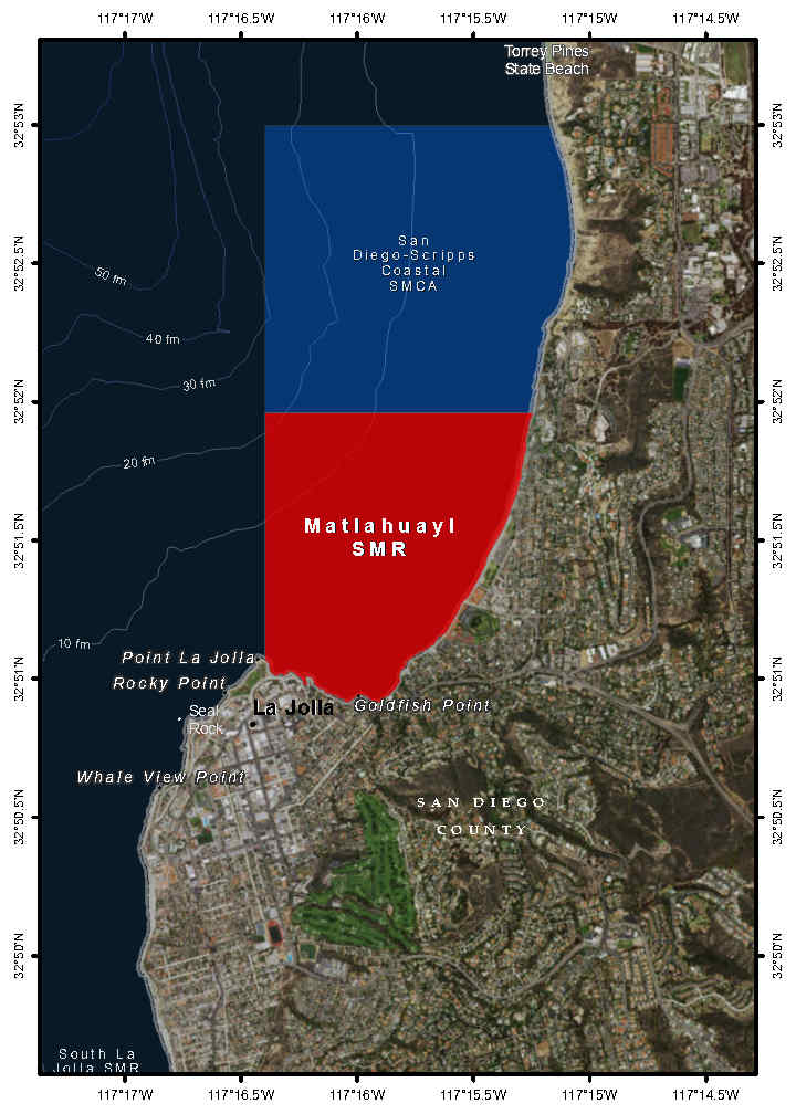 Map of Matlahuyal State Marine Reserve - click to enlarge in new tab