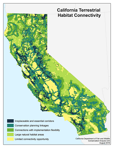 2019 Habitat Connectivity Map for California