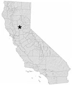 Map of California with Yuba Sutter Counties in context