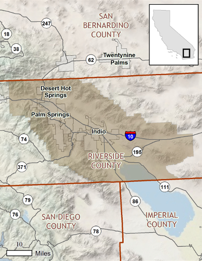 Coachella Valley MSHCP plan area map