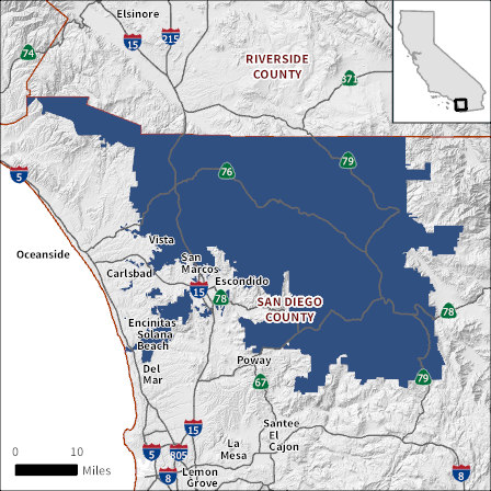 sections of northern San Diego identified with this plan