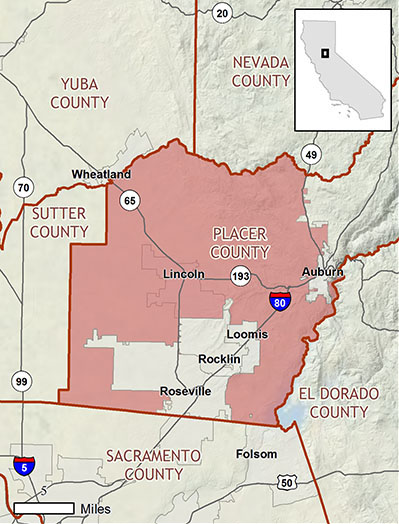 Placer County Conservation Plan area map