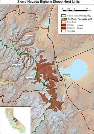 SNBS Herd Units and Historical Locations
