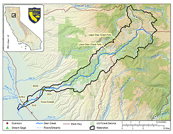 Deer Creek watershed map - click to enlarge in new tab