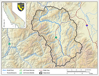 map of Scott River watershed - click to enlarge in new tab