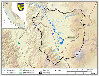 Shasta River watershed map - click to enlarge in new tab