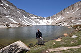 Cottonwood Lakes with mountain behind - photo