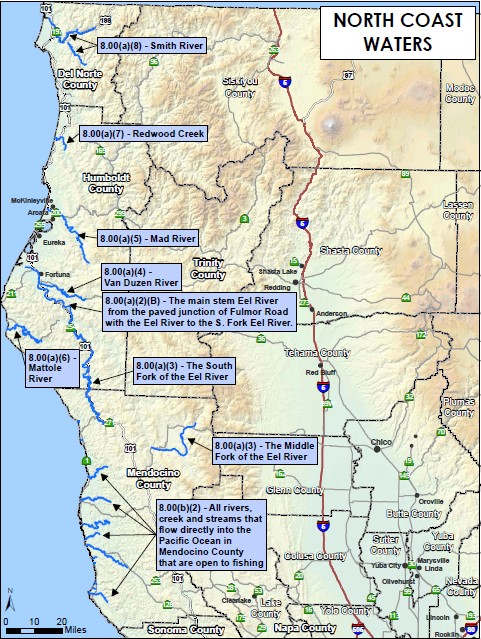 map of north coast waters - link opens PDF version in new tab