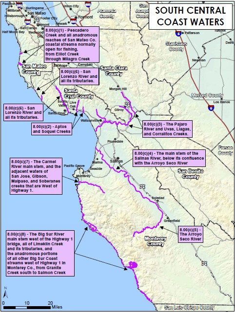 map of south central coast waters - link opens PDF version in new tab