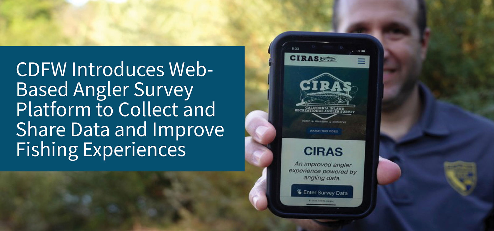 CDFW Introduces Web-based Angler Survey Platform to collect and share data and improve fishing experiences - link opens CIRAS in new tab