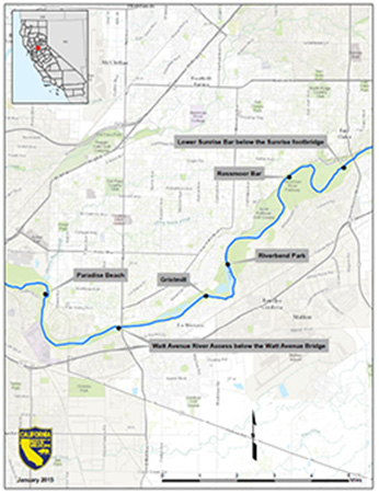 American River Map -  Click to enlarge an image to view in a new window