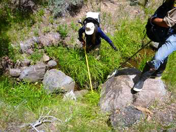 Figure 1- Backpack electrofishing and dip nets were used to capture fish from By-Day Creek, 2015
