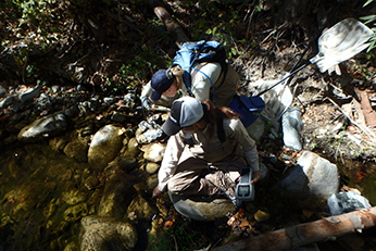 FDistrict and CDFW staff monitors water quality of Coldwater Creek.