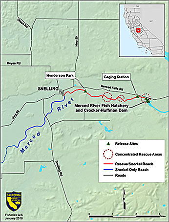 Map of Merced River