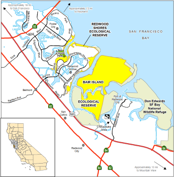Map of Bair Island ER - click to enlarge in new window