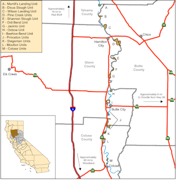 Map of Sacramento River WA location - click to enlarge in new window