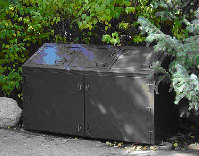 bear-proof garbage receptacle