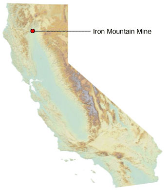 Graphic California map showing the locations of MV Kure spill