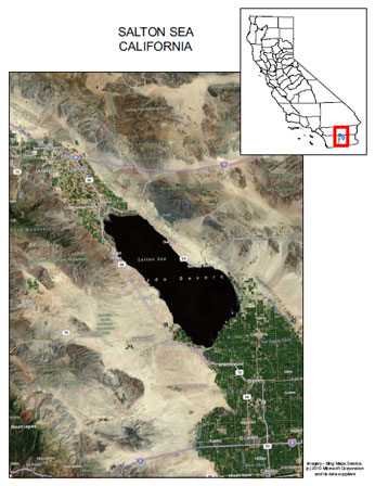 Large scale map of Salton Sea