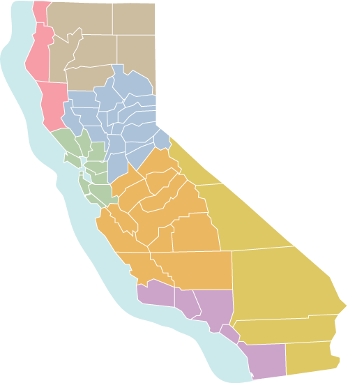 CDFW Regions map