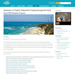 Screenshot of the California Sea Grant's website