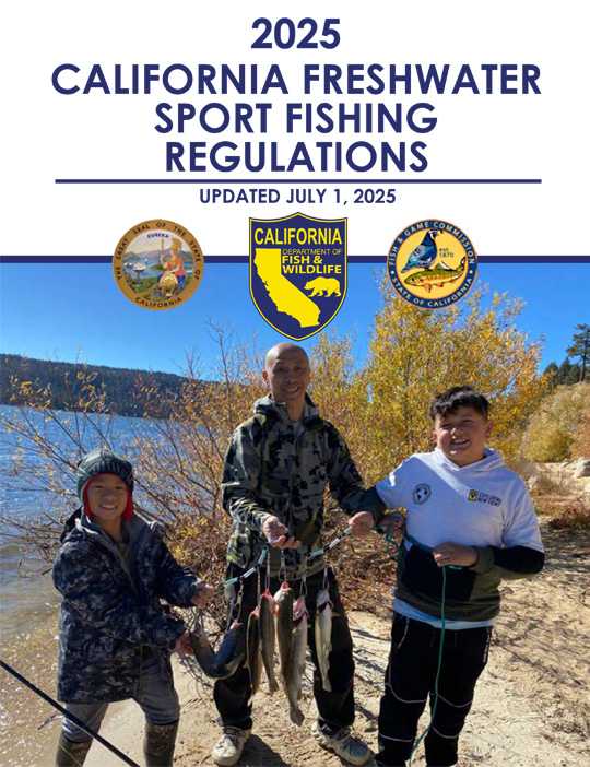 freshwaher sport fishing regulations booklet cover - open PDF in new tab